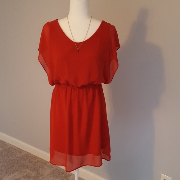 buttons Dresses & Skirts - Boutique Rusty Orange-Red Size Medium Dress